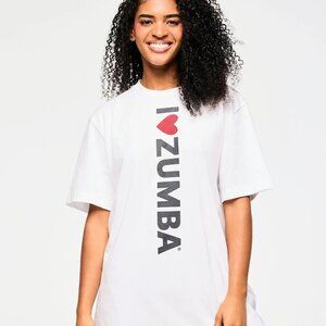 ZUMBAWEAR I Love Zumba Tee NWT - Color White - One Size Fits Most